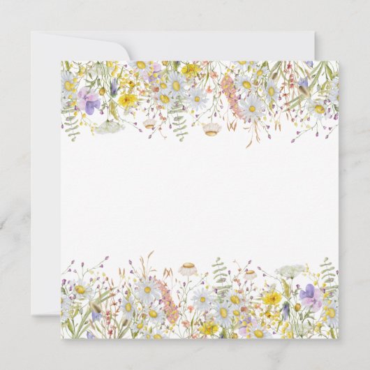 Elegante Wildblume Blumenbrunch Einladung (Rückseite)