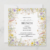 Elegante Wildblume Blumenbrunch Einladung (Vorderseite)