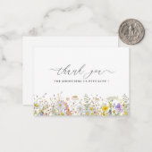 Elegante Wildblume Blumendanken Mitteilungskarte (Vorderseite/Rückseite Beispiel)
