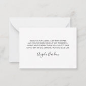 Elegante Wildblume Blumendanken Mitteilungskarte (Rückseite)