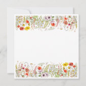 Elegante Wildblume Blumendusche Einladung (Rückseite)