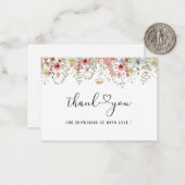 Elegante Wildblume Blumenkarte Dankeschön Karte (Vorderseite/Rückseite Beispiel)