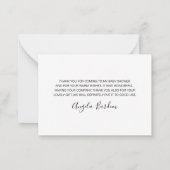 Elegante Wildblume Blumenkarte Dankeschön Karte (Rückseite)