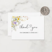Elegante Wildblume Blumenkarte Dankeschön Karte (Vorderseite/Rückseite Beispiel)