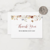 Elegante Wildblume Blumenkarte Dankeschön Karte (Vorderseite/Rückseite Beispiel)
