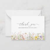 Elegante Wildblume Blumenkarte Dankeschön Karte (Vorderseite)