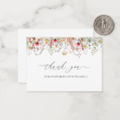 Elegante Wildblume Blumenkarte Dankeschön Karte (Vorderseite/Rückseite Beispiel)