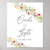 Elegante Wildblume Blumenkarten und Geschenkposter Poster (Vorne)