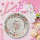 Elegante Wildblume Blumenmuster Sommerhochzeit Pappteller (Party)