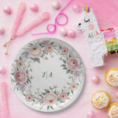 Elegante Wildblume Blumenmuster Sommerhochzeit Pappteller (Party)