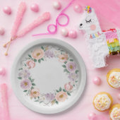 Elegante Wildblume Blumenmuster Sommerhochzeit Pappteller (Party)