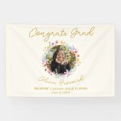 Elegante Wildblume Blumenstrauß Abschluss Foto Banner (Horizontal)