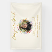 Elegante Wildblume Blumenstrauß Abschluss Foto Banner (Vertikal)