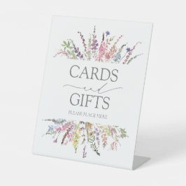 Elegante Wildblume Blumenwasser Hochzeitsgeschenk Sockelschild