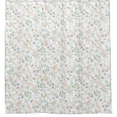 Elegante Wildblume Boho Duschvorhang (Vorderseite)