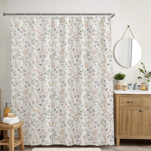 Elegante Wildblume Boho Duschvorhang