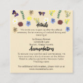Elegante Wildblume Boho Eggshell Wedding Begleitkarte (Vorderseite)
