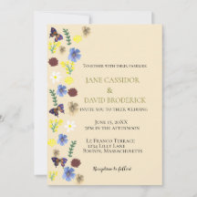 Elegante Wildblume Boho Eggshell Wedding