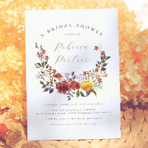 Elegante Wildblume Boho Floral Fall Brautparty