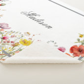 Elegante Wildblume Boho Individuelle Name Sherpadecke (3/4)