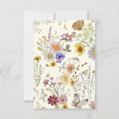 Elegante Wildblume Boho RSVP-Karte RSVP Karte (Rückseite)