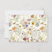Elegante Wildblume Boho RSVP-Karte RSVP Karte (Rückseite)