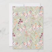 Elegante Wildblume Boho Sage Baby Shower Einladung (Rückseite)