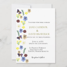 Elegante Wildblume Boho White Wedding
