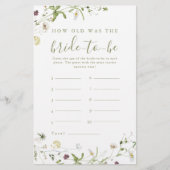 Elegante Wildblume boho wie alt das Brautspiel war (Vorderseite)