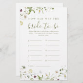 Elegante Wildblume boho wie alt das Brautspiel war (Vorne/Hinten)