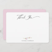 Elegante Wildblume Botanische Flora Vielen Dank Mitteilungskarte (Vorne/Hinten)