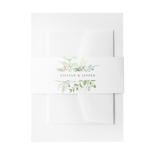 Elegante Wildblume Botanische Hochzeit Einladungsbanderole (Vorderseite Beispiel)