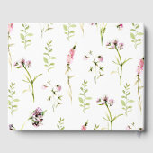 Elegante Wildblume Botanische Hochzeit Gästebuch (Rückseite)