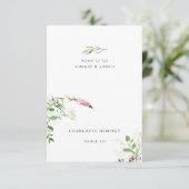 Elegante Wildblume Botanischer Blumenplatz Einladung (Stehend Vorderseite)