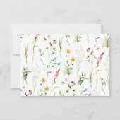 Elegante Wildblume Botanischer Dank Mitteilungskarte (Rückseite)