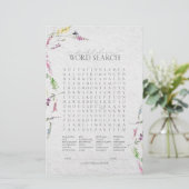 Elegante Wildblume Botanisches Brautparty Spiel (Stehend Vorderseite)