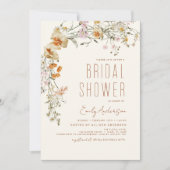 Elegante Wildblume Brautparty Boho Elegante Einladung (Vorderseite)