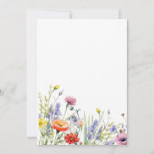 Elegante Wildblume | Brautparty Einladung (Rückseite)