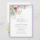 Elegante Wildblume | Brautparty Einladung (Vorne/Hinten)