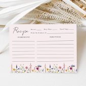 Elegante Wildblume Brautparty Rezept Begleitkarte