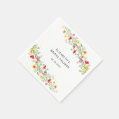 Elegante Wildblume Brautparty Servietten (Ecke)