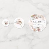 Elegante Wildblume Brautparty Table Confetti Konfetti (Vorderseiten)