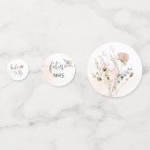 Elegante Wildblume Brautparty Table Confetti Konfetti (Rückseiten)