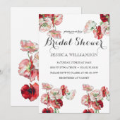 Elegante Wildblume Bridal Dusche Einladung (Vorne/Hinten)