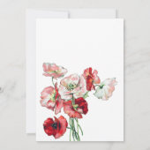 Elegante Wildblume Bridal Dusche Einladung (Rückseite)