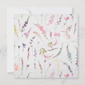 Elegante Wildblume Bridal Script Shower by Mail Einladung (Rückseite)