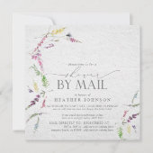 Elegante Wildblume Bridal Script Shower by Mail Einladung (Vorderseite)