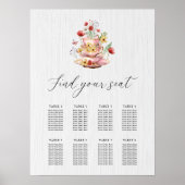 Elegante Wildblume Bridal Tee Party Seetablett Poster (Vorne)