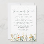 Elegante Wildblume Bridesmaids' Brunch Einladung (Vorderseite)