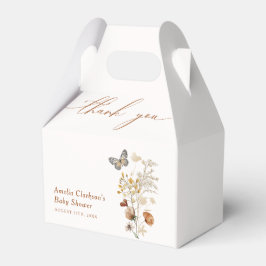 Elegante Wildblume Butterfly Babydusche Geschenkschachtel
